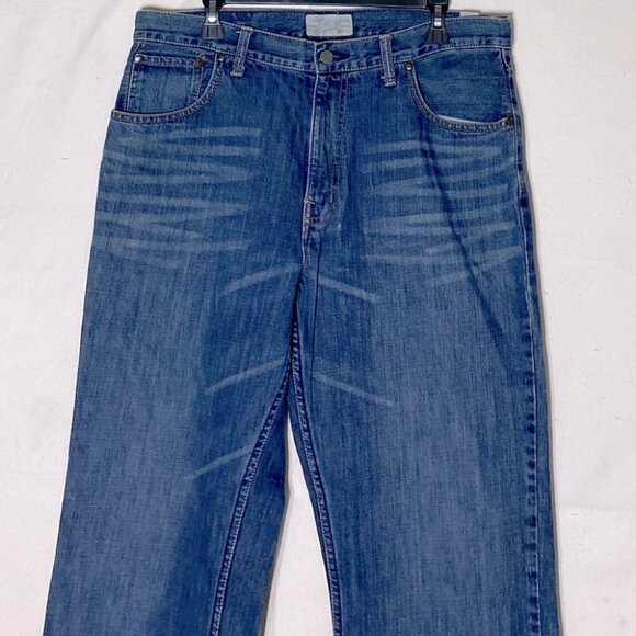 Vintage American Eagle Outfitters Med Wash Distressed Boot Cut 34 - Picture 11 of 14